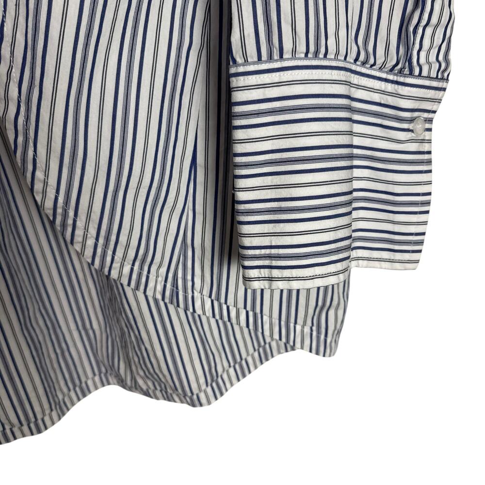 Ronny Kobo Maja Blue White Striped Button Up Top Shorts Set Coastal S - Picture 7 of 15